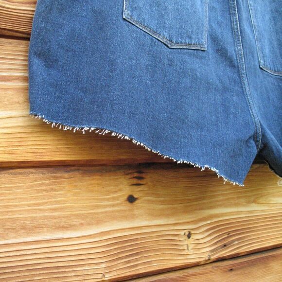 NWT Good American Stretch Plus Size Cut Off High Waist Denim Jean Shorts - Picture 6 of 11